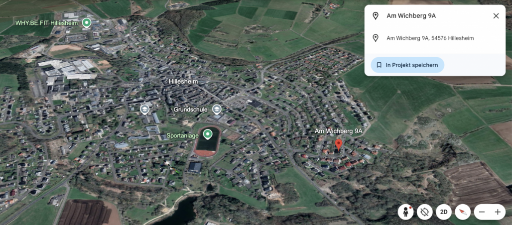 Google Earth Am Wichberg 9a, Hillesheim Terrassenwohnung Hillesheim