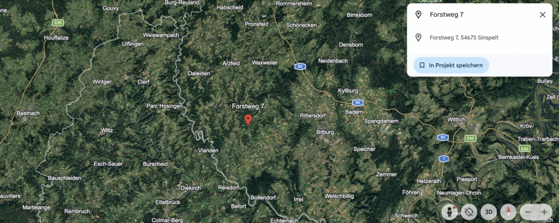 Google Earth - weit Terrassenwohnung Sinspelt