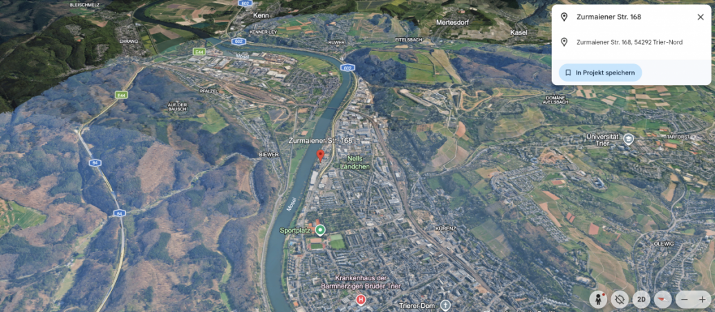 Google Earth Etagenwohnung Trier