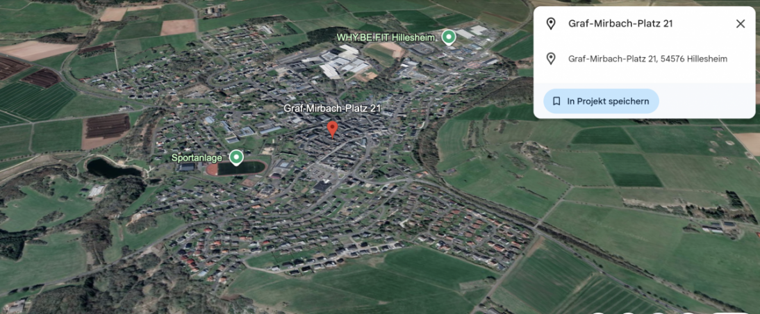 Google Earth distanziert Gastgewerbe Hillesheim