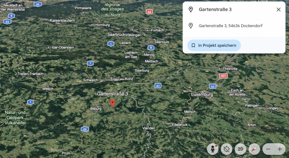 Google Earth Bild 2 Bauernhaus Dockendorf
