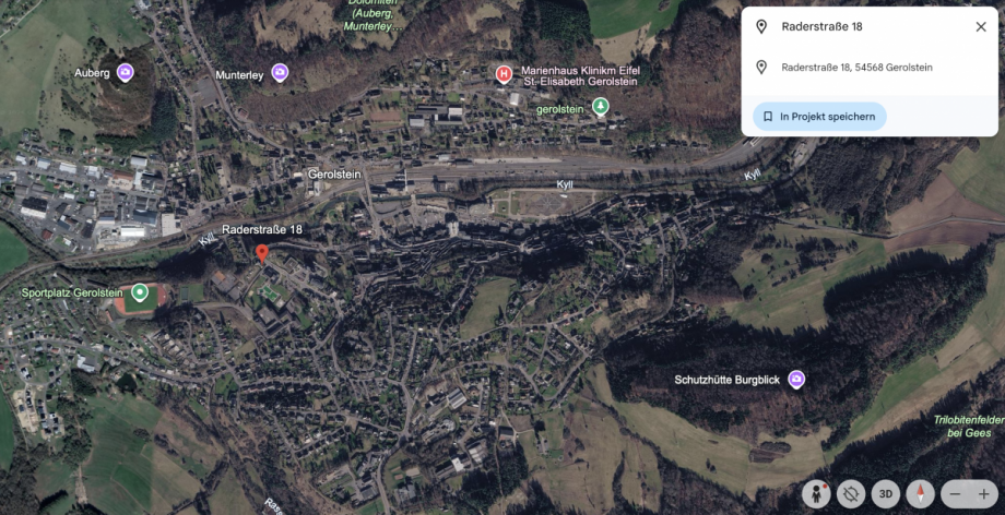 Google Earth - Raderstra�e 18, Gerolstein Erdgeschosswohnung Gerolstein