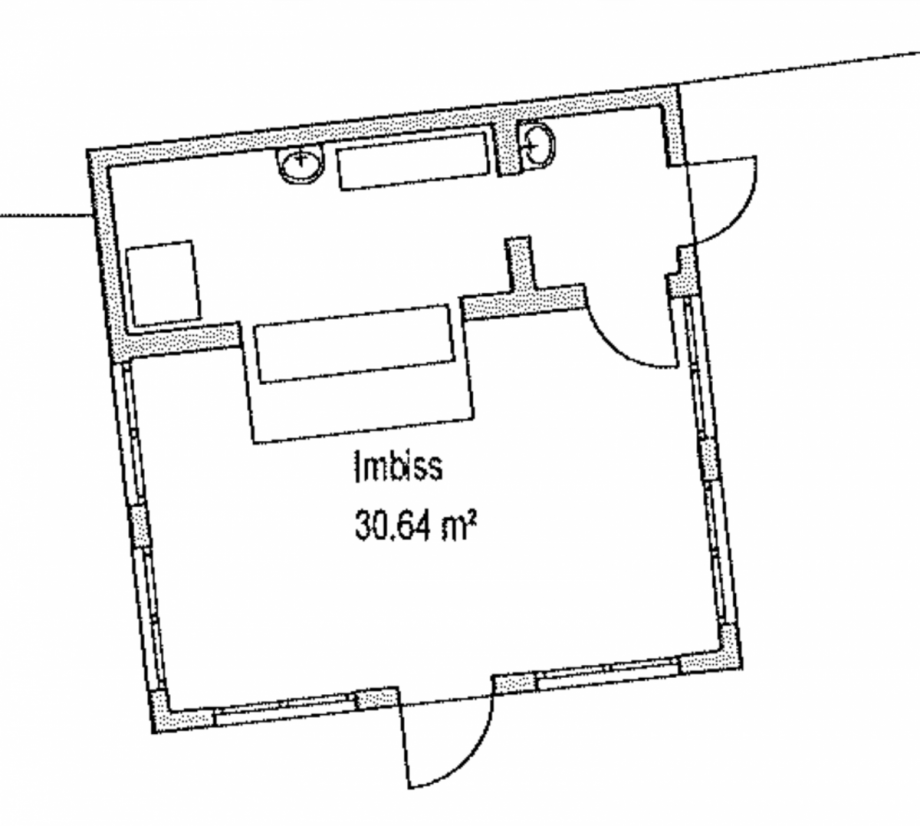 Grundriss Imbiss Gastgewerbe Wolsfeld